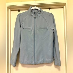 Apostrophe stretch light weight jacket - baby blue - size M
